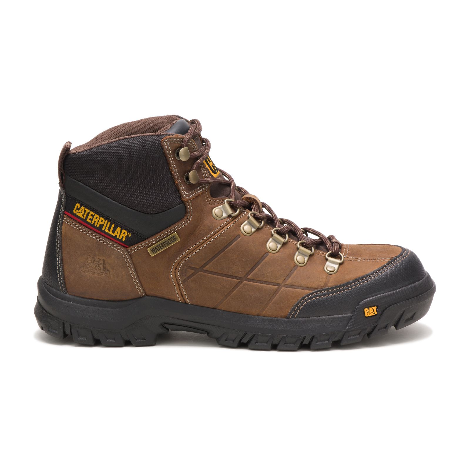 Caterpillar Men's Threshold Waterproof Work Boots Brown CAT-63850